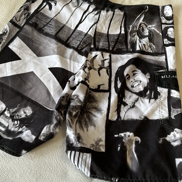 Men’s Bob Marley Vintage Billabong Board Short, Size:38 - Picture 5 of 8